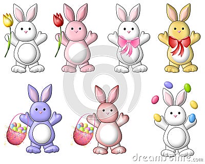 cute easter bunny cartoon pictures. CUTE CARTOON EASTER BUNNIES