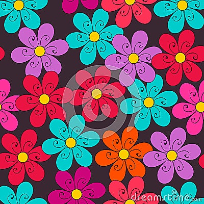 Sweet Wallpaper Backgrounds on Cute Doodle Seamless Floral Spring Background Royalty Free Stock Image