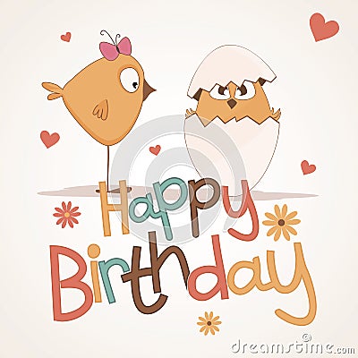Cute Birthday Cards on Royalty Free Stock Photos  Cute Happy Birthday Card  Image  25656888
