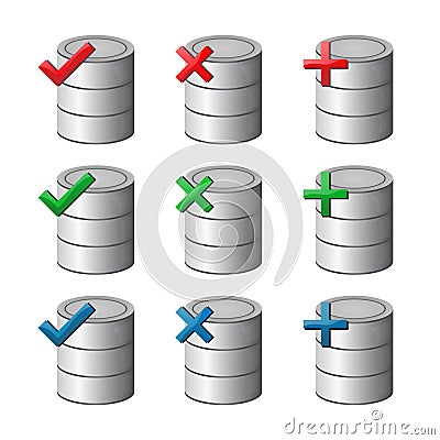 Stock Photos: Database Icon Set. Image: 12599683