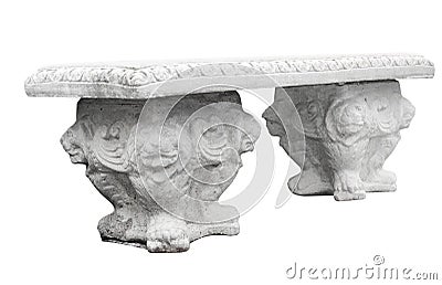 Concrete Benches on Home   Royalty Free Stock Photography  Decorative Concrete Bench