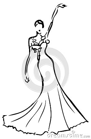 Black  White Wedding Dress on Design Wedding Bridal Woman Dress White And Black Tattoo