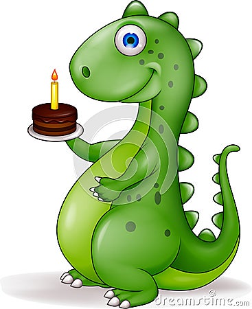 Dinosaur Birthday Cake on Dinosaur With Birthday Cake Royalty Free Stock Photography   Image