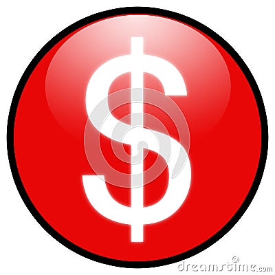 free dollar sign images. DOLLAR SIGN BUTTON ICON (RED)