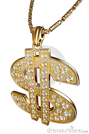 dollar sign bling. DOLLAR SIGN NECKLACE (click