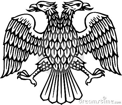 Byzantine Architecture on Double Headed Eagle Silhouette Stock Images   Image  17974994