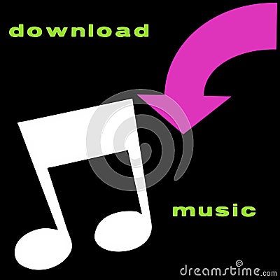 Stock Images Free Download on Image Of Text And Symbols For Downloading Music