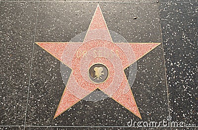 Star Walk Hollywood on Dr  Seuss  Star On The Hollywood Walk Of Fame Royalty Free Stock