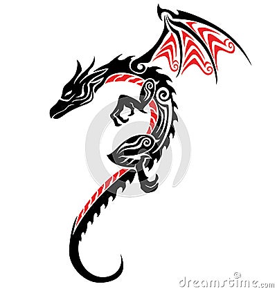 DRAGON TATTOO Vector image of dragon 