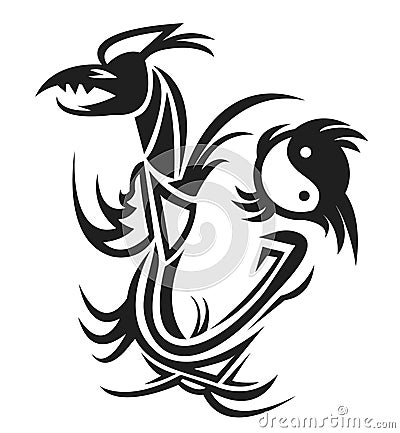 dragon yin yang tattoo. DRAGON amp; YIN YANG TATTOO