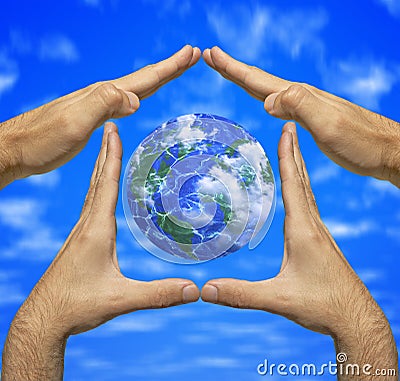 Home > Royalty Free Stock Photo: Earth SAFE AND SOUND