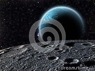 Earthrise Over Moon