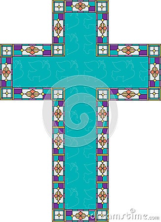 Easter Cross with Purple Cloth