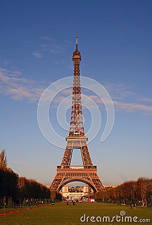 Picture Eiffel Tower Sunset on Royalty Free Stock Photos  Eiffel Tower At Sunset  Image  2440348