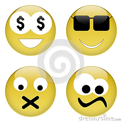Architectural Design Elements on Emoticons Royalty Free Stock Image   Image  254396