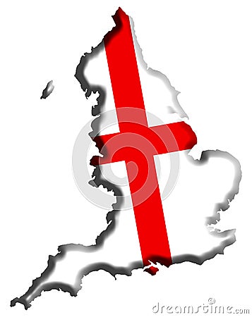 England covered in English flag. Keywords: