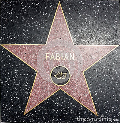 Walk Fame Stars on 2002  Fabian Earned A Star On The Hollywood Walk Of Fame