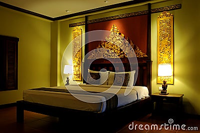 Bedroom Style on Home   Royalty Free Stock Photos  Fancy Asian Style Bedroom