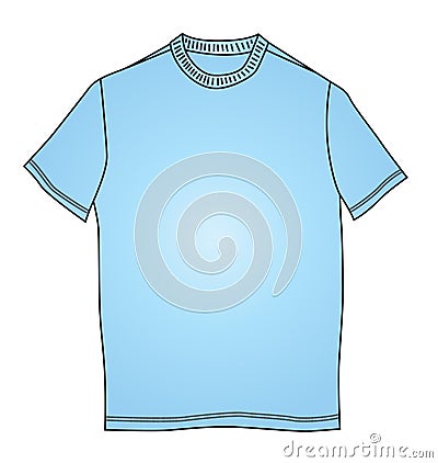 Boys Cloths on Fashion Clothes Blue T Shirt Shape Illustration  Click Image To Zoom