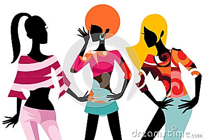 Play Fashion Games  Girls on Home   Royalty Free Stock Photography  Fashion Girls