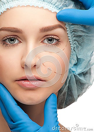Plastic Surgery Face on Image  Female Face Before Plastic Surgery Operation  Image  21634986