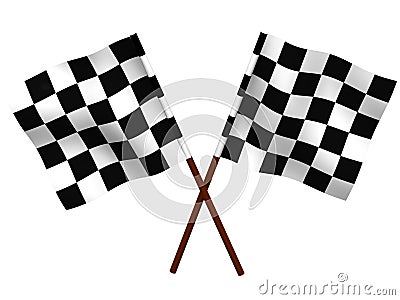 checkered flag banner. FINISHING CHECKERED FLAG