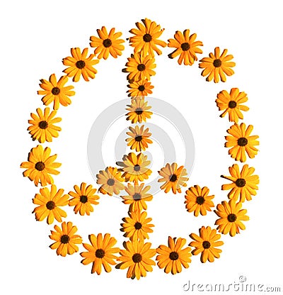 Peace  Love Pictures on Flower Peace Sign Stock Photos   Image  5877173