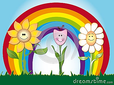 cartoon images of flowers. Stock Images: Flowers cartoon