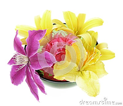 Flowers Decoration In Bowl