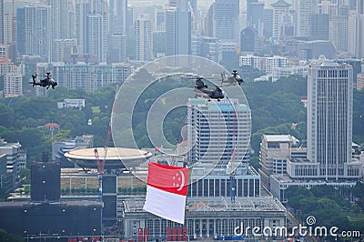 Singapore National Flag Picture on Editorial Photo  Flypast Of Singapore National Flag  Image  26079159