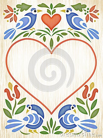 folk art heart  click image to
