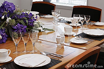 Formal Dining Sets on Stock Images  Formal Dining Table Set Up  Image  8914324