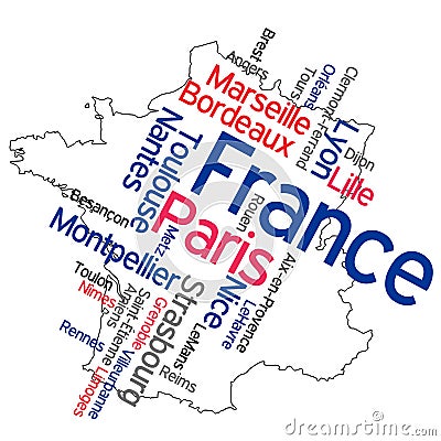 map of france with cities. FRANCE MAP AND CITIES (click
