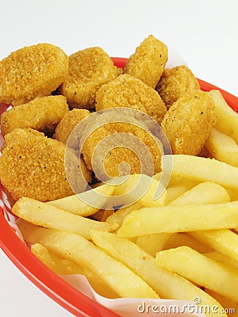 chicken nuggets clipart. chicken nuggets and chips.