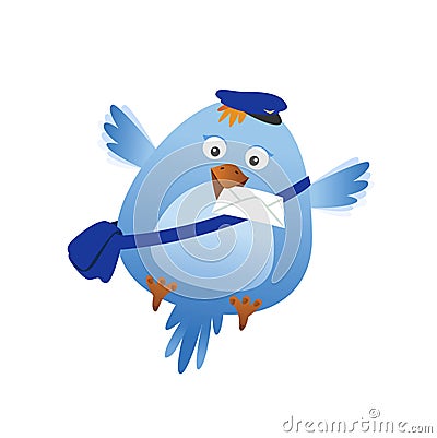 funny bird. FUNNY BIRD WITH MAIL (click