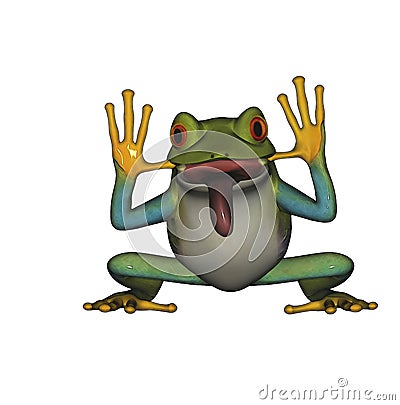 Funny Frog Sticking Out Tongue Isolated Royalty Free Stock Image