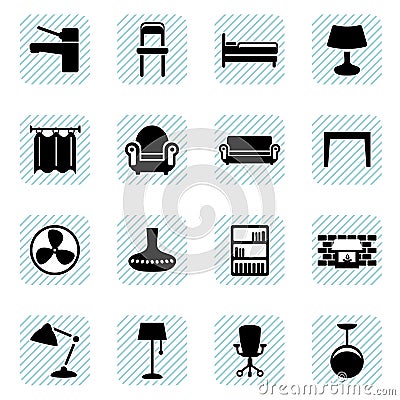 Free Furniture on Home Royalty Free Stock Photo Furniture Icons Set