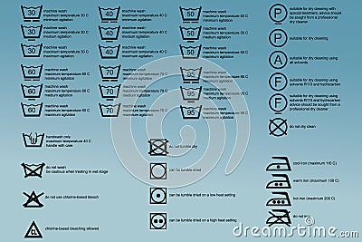 symbols for washing