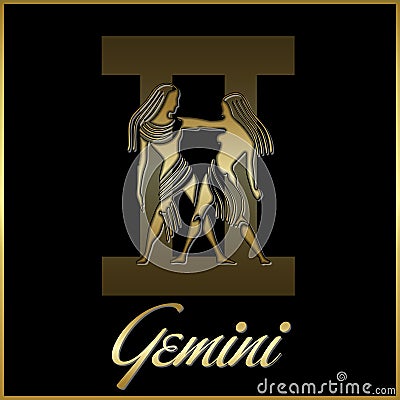 gemini zodiac effigy
