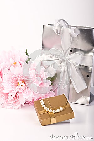 Flowers  Gifts on Stock Images  Gifts   Flowers And Jewellery  Image  7673534