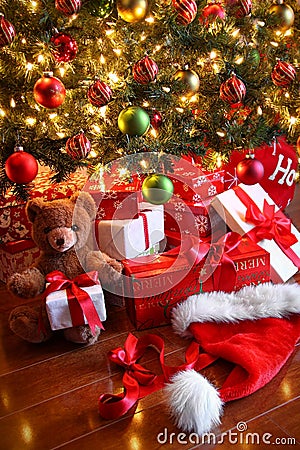 Royalty Free Stock Photography: Gifts under the tree for Christmas. Image: 21791437