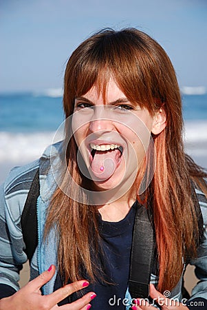 GIRL WITH TONGUE PIERCING (click image to zoom)