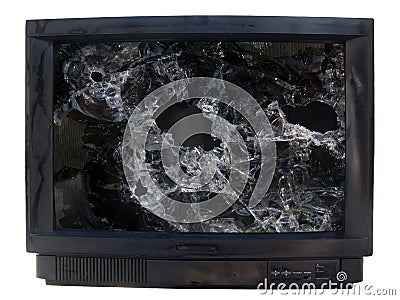 broken tv screen