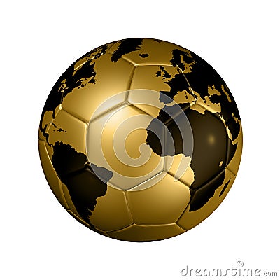 football ball. GOLD SOCCER FOOTBALL BALL
