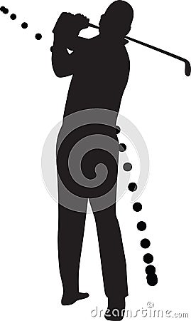 Golf Vector on Golf Player Silhouette Vector Stock Images   Image  24515324