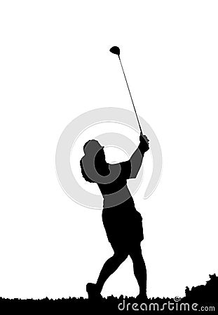 golf swing silhouette. Royalty Free Stock Image: Golf swing silhouette