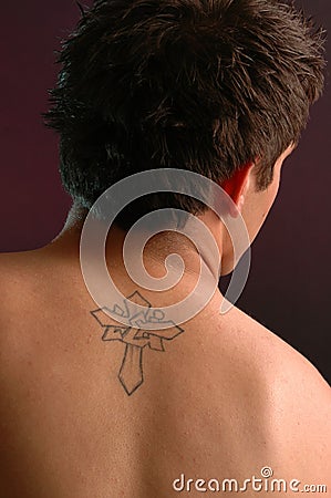 Stock Images: Graffiti cross tattoo