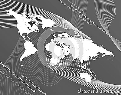 Royalty Free Stock Images: Grayscale world map