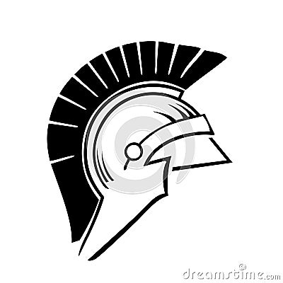 Helmet on Illustration Of Greek  Trojan  Spartan Or Roman Stylized Helmet