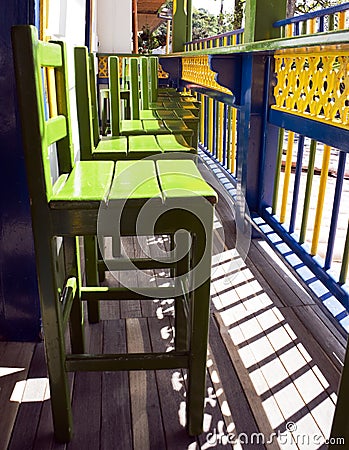 Green Chairs on Green Chairs In A Row Royalty Free Stock Images   Image  21469149